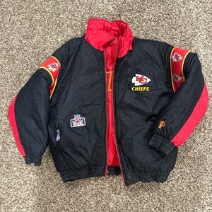 VINTAGE Chiefs Puffer Jacket - NFL EXPERIENCE (XL) REVERSIBLE